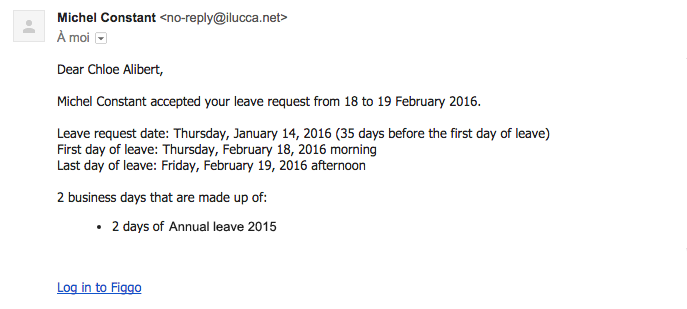 leave request for 2 days